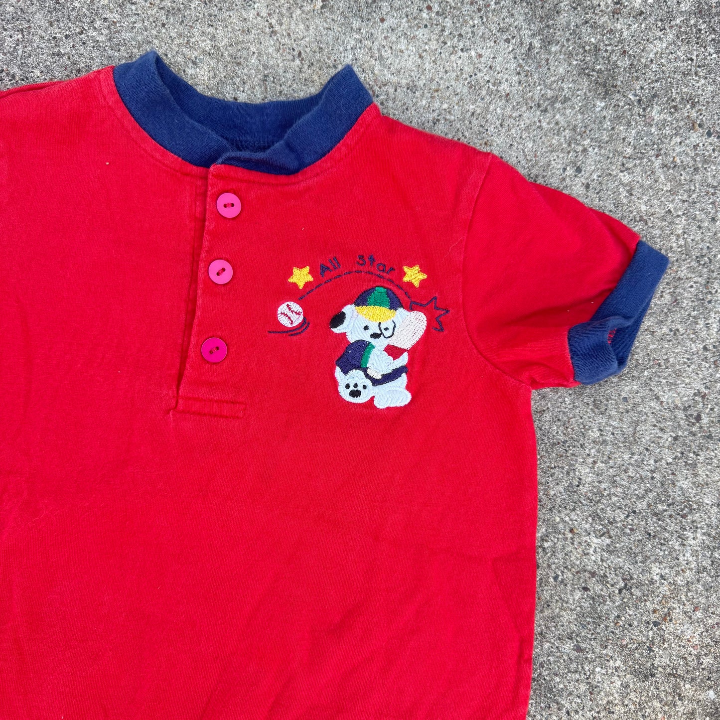 Vintage All Star Baseball Dog Romper - 6/9 Months