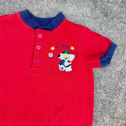 Vintage All Star Baseball Dog Romper - 6/9 Months