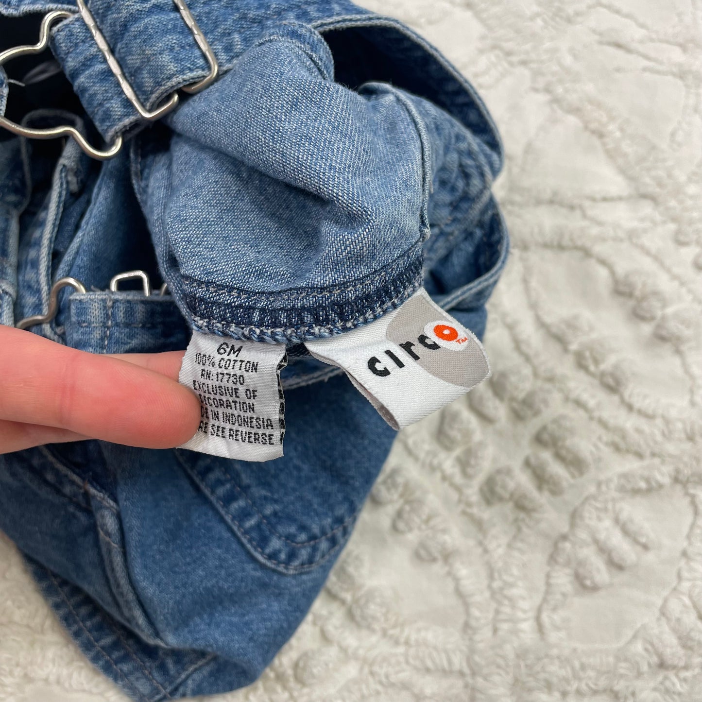 Vintage Basketball Denim Shortalls - 6 Months