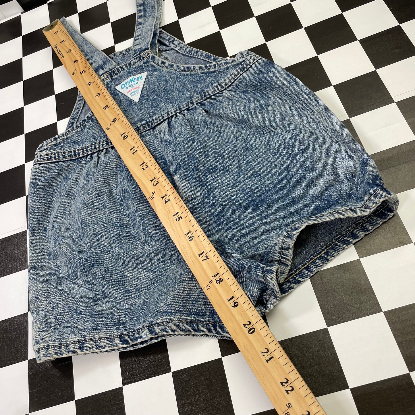 Vintage Oshkosh B'Gosh Acid Washed Bubble Overalls - 5T