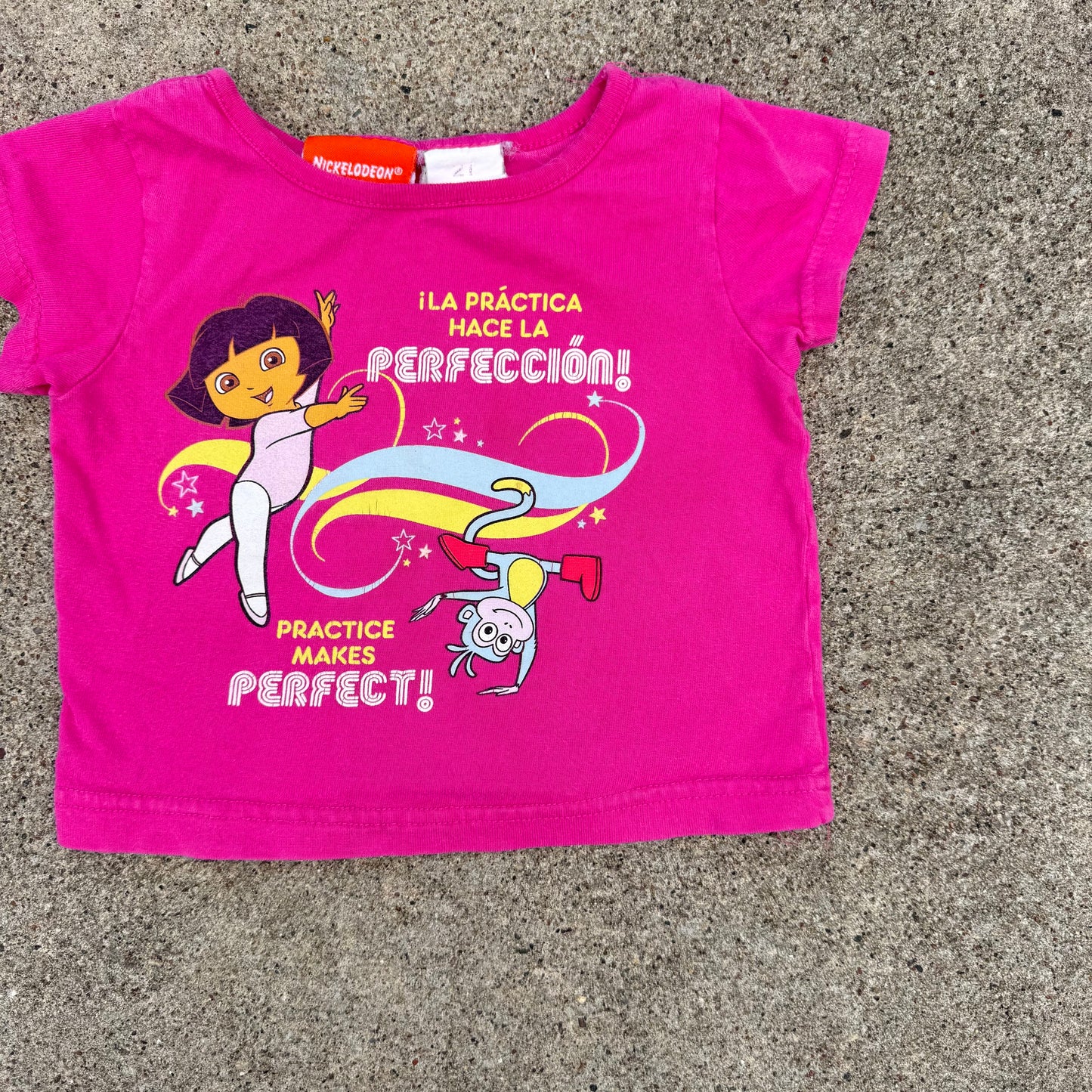 Y2K 2007 Dora and Boots Dancing T-Shirt - 2T