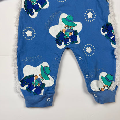 Vintage Small Stars Cowboy Romper - 12 Months
