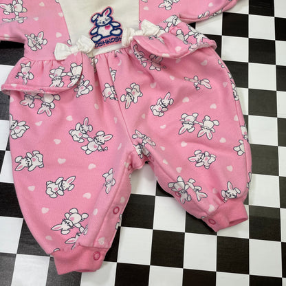 Vintage Oshkosh B'Gosh Bunny Pink Romper - 3/6 Months