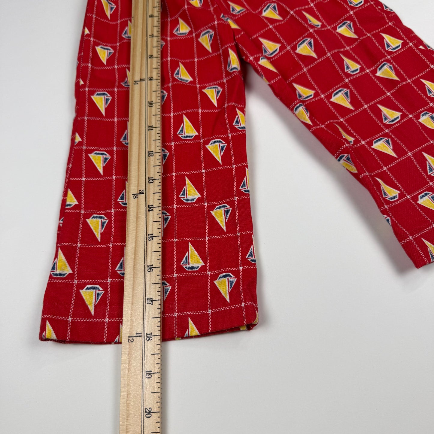 Vintage 1970's Sail Boat Bellbottom Pants - 2T Slim