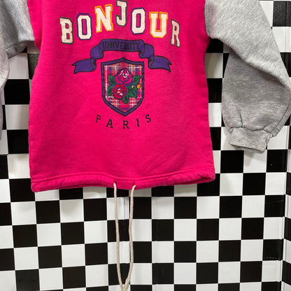 Vintage Bonjour Sweatshirt - Size 6