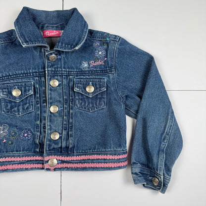2001 Vintage Y2K Barbie Denim Jacket - 4/5T