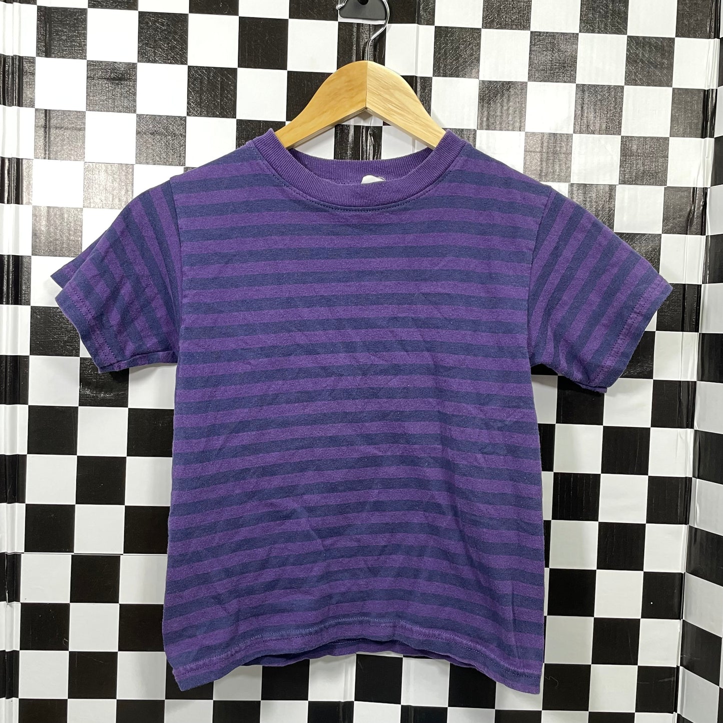 Vintage Purple Striped Shirt - Size 6