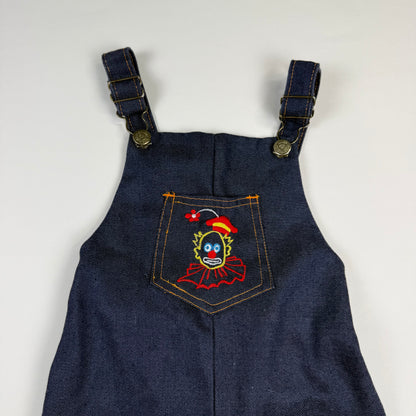 Vintage 1970's Montgomery Ward Clown Overalls - 12 Months