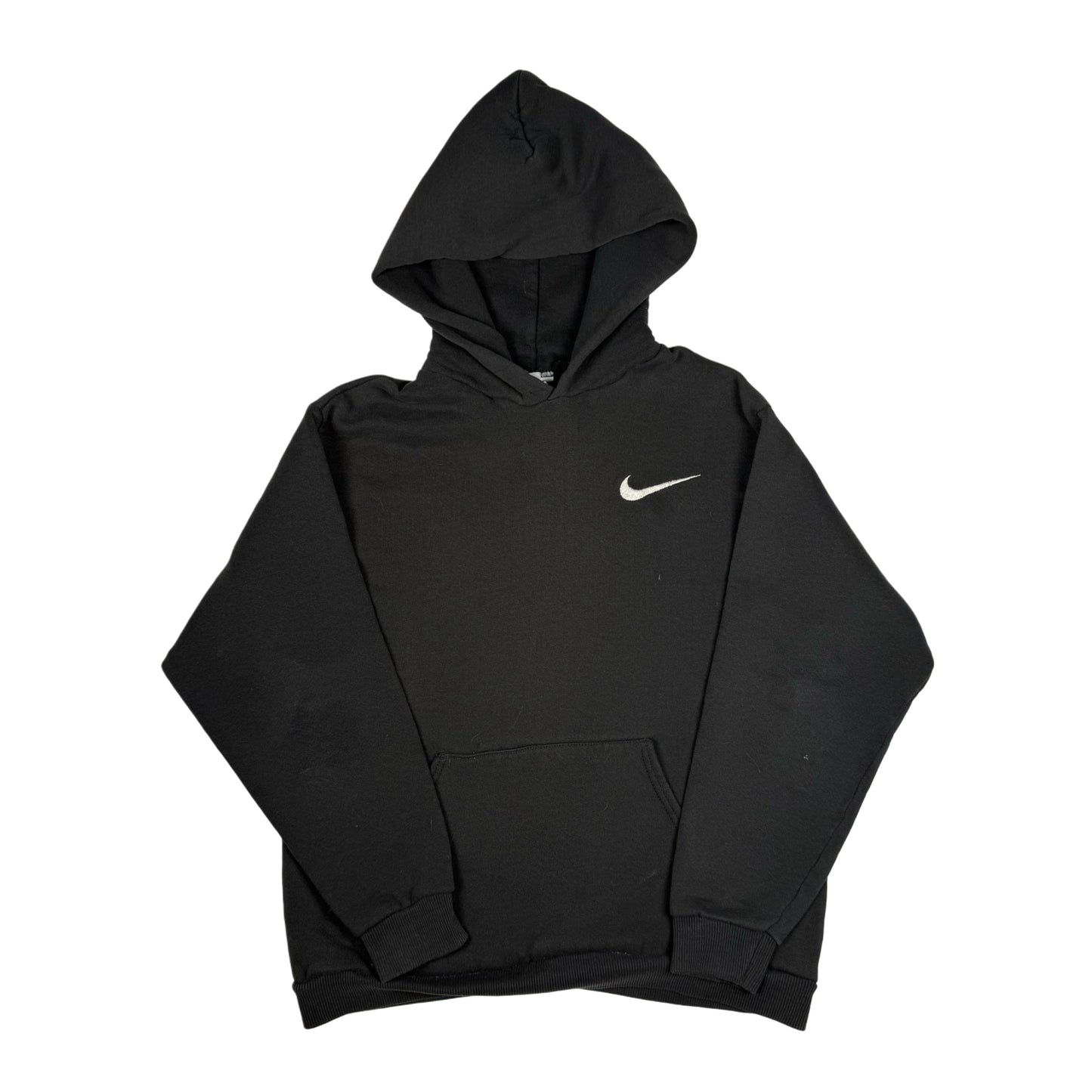 Vintage 1990's Nike Faded Black Hoodie Sweatshirt - Youth Medium