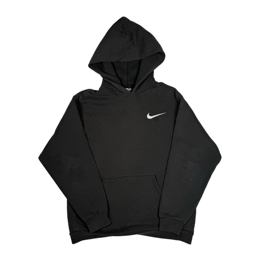 Vintage 1990's Nike Faded Black Hoodie Sweatshirt - Youth Medium
