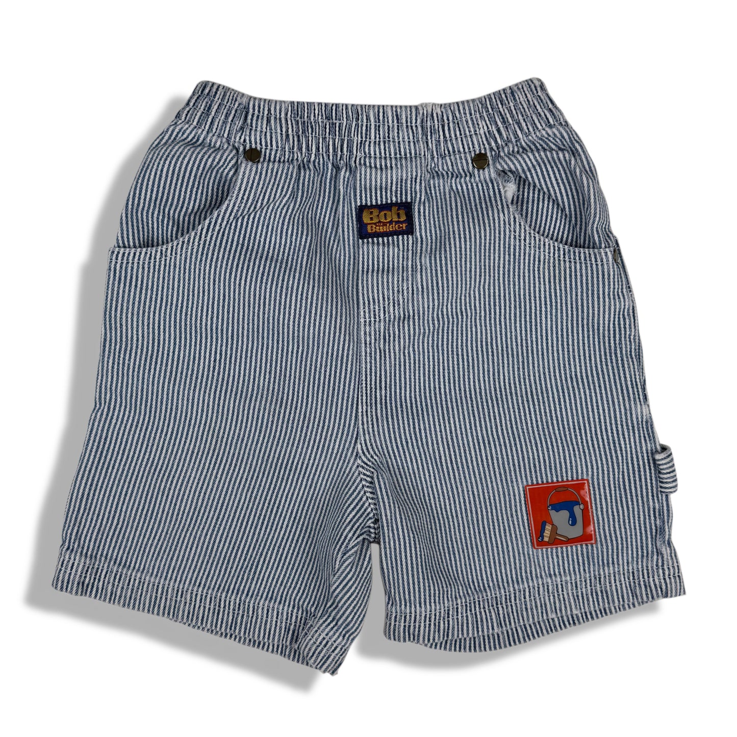 Y2K Bob the Builder Striped Shorts - 4T