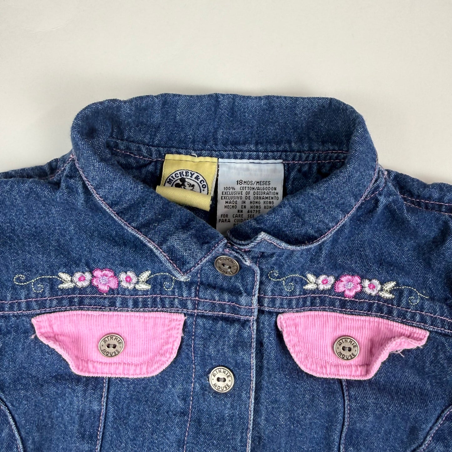 Y2K Minnie Mouse 3 Piece Denim Set - 18 Months