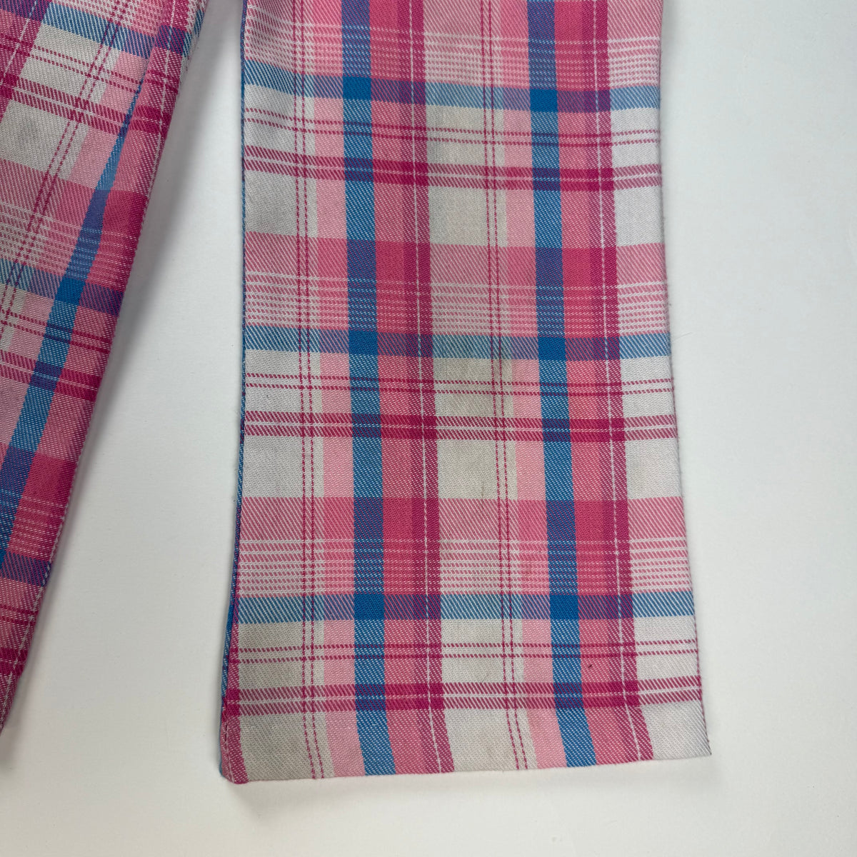 Vintage 1970's Garanimals Plaid Pink Blue Pants - 2T