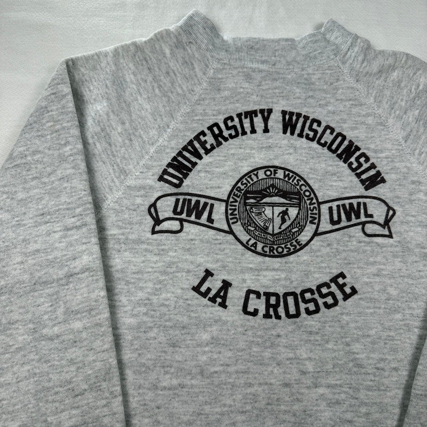 Vintage 1980's UW La Crosse Sweatshirt - Youth Large