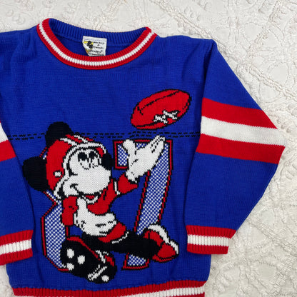 Vintage Mickey Football Knit Sweater - 5T