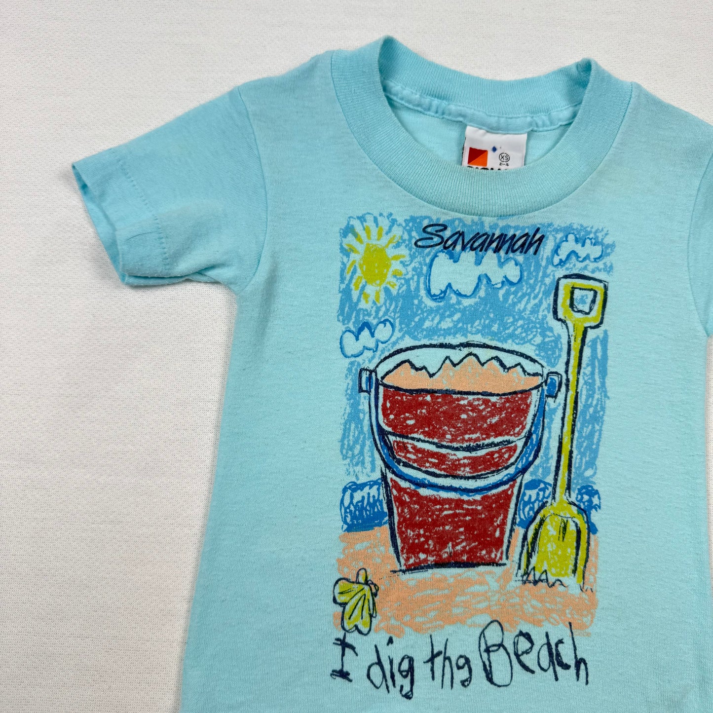Vintage Savannah Georgia Beach Sand Bucket Shirt - Toddler 2T