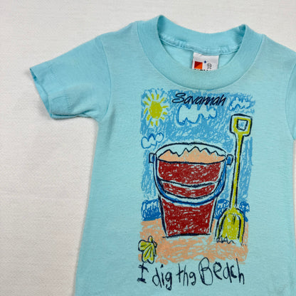 Vintage Savannah Georgia Beach Sand Bucket Shirt - Toddler 2T
