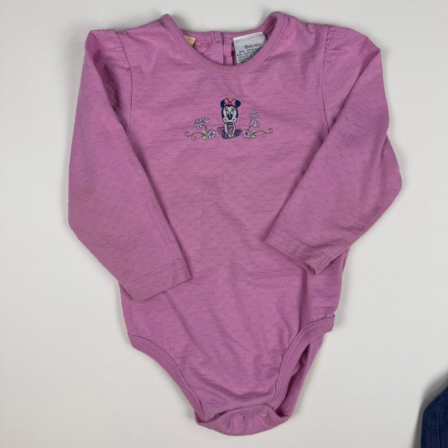 Y2K Minnie Mouse 3 Piece Denim Set - 18 Months
