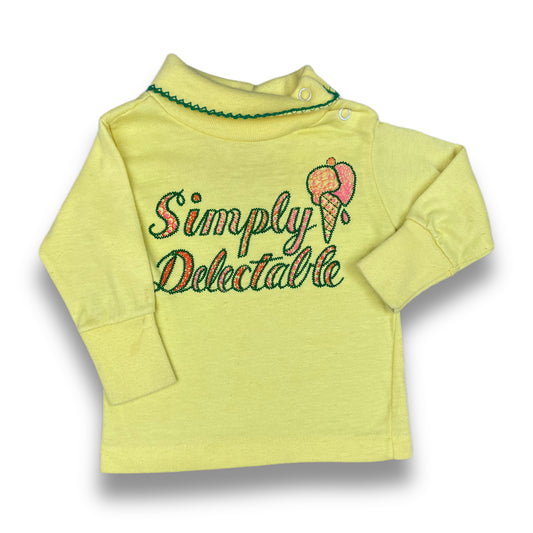 Vintage Ice Cream Turtleneck Shirt - 9/12 Months