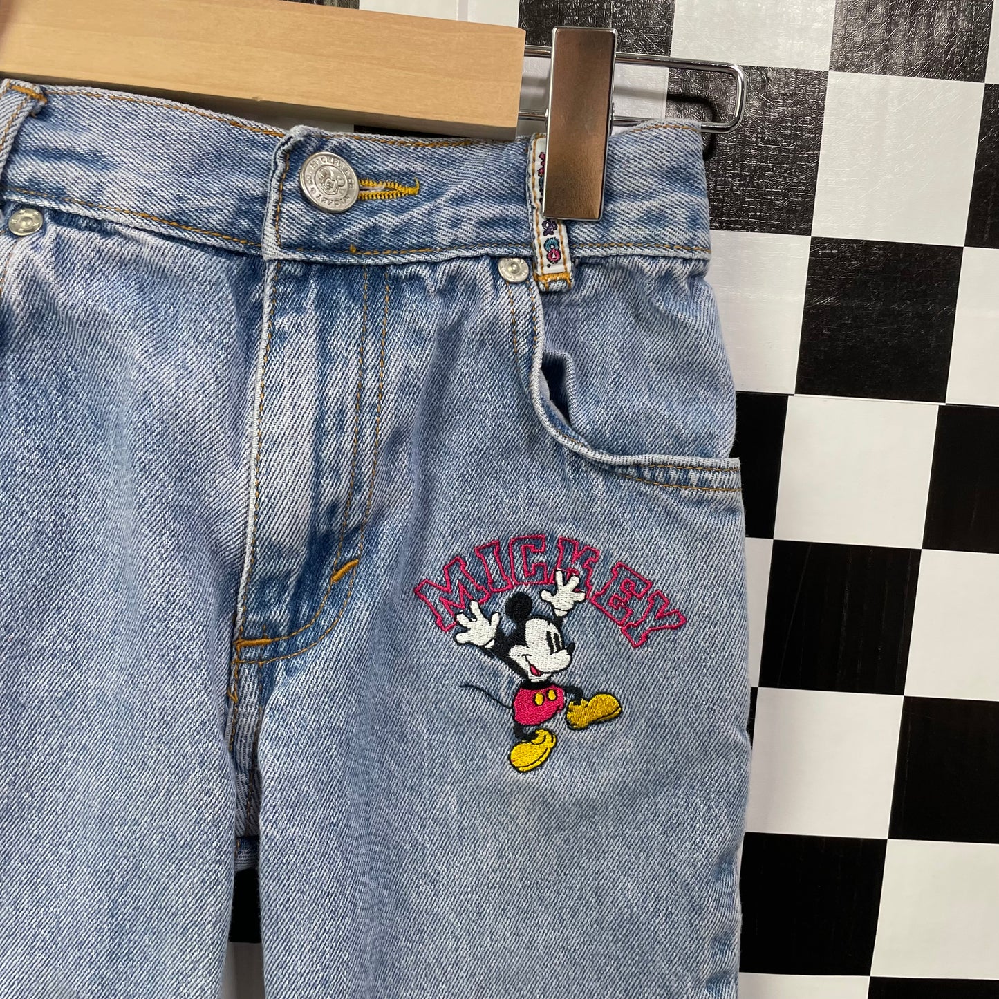 Vintage 1990's Mickey Light Wash Denim Jeans - 4T