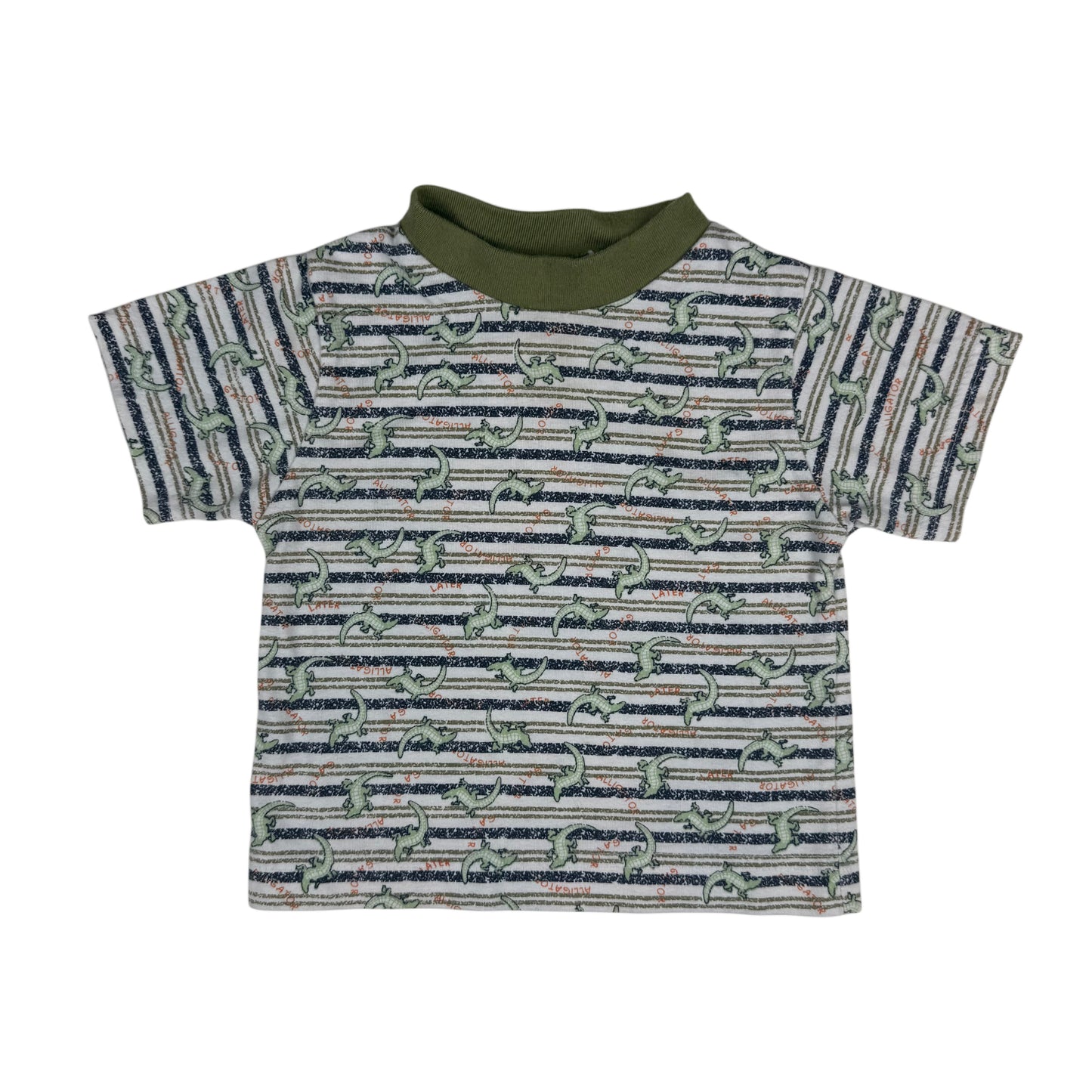Vintage Alligator Striped Shirt - 12 Months