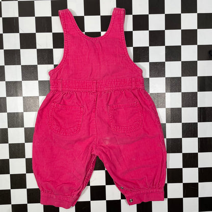 Vintage Winnie the Pooh Pink Corduroy Romper - 12 Months