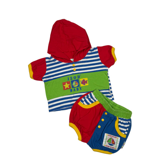 Vintage I-Zod Two Piece Color Block Set - 3/6 Months