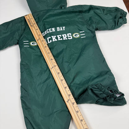 Vintage 1990's Green Bay Packers Windbreaker Romper - 3/6 Months