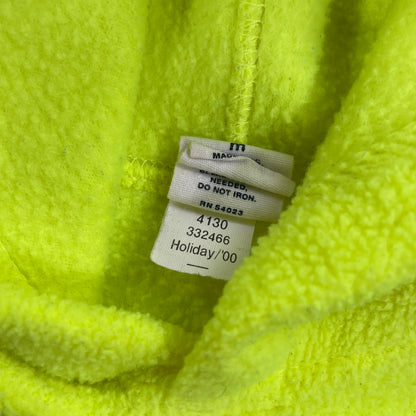 2000 Baby Gap Neon Yellow Fleece Hoodie Sweatshirt - 6/12 Months