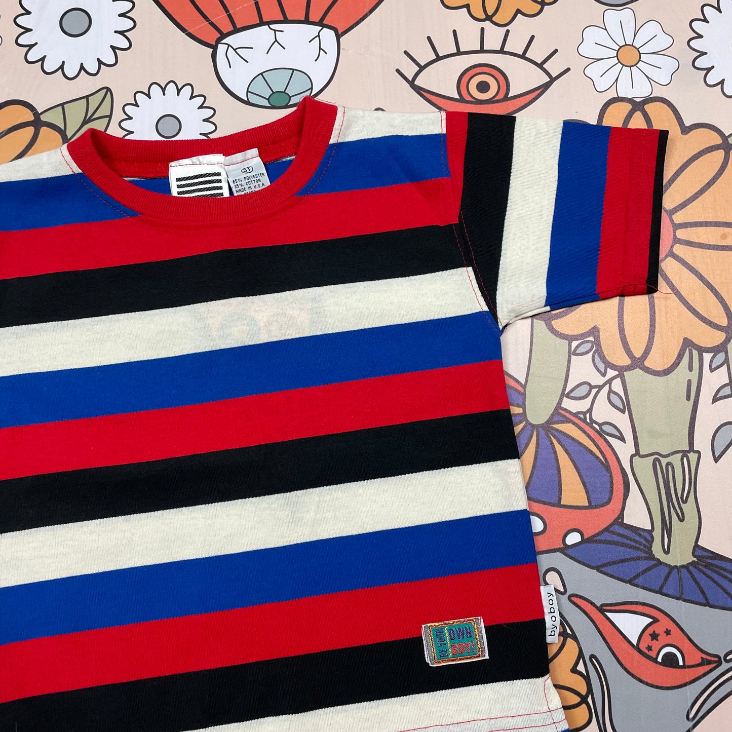 Vintage BYO Boy Striped Shirt - 3T