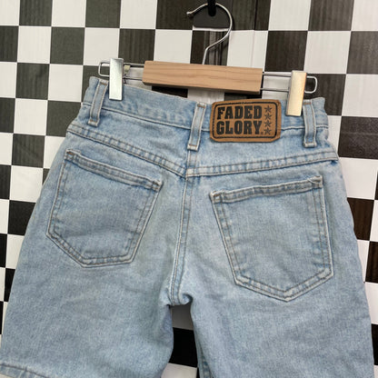 Vintage 1990's Faded Glory Light Wash Denim Shorts - Size 8