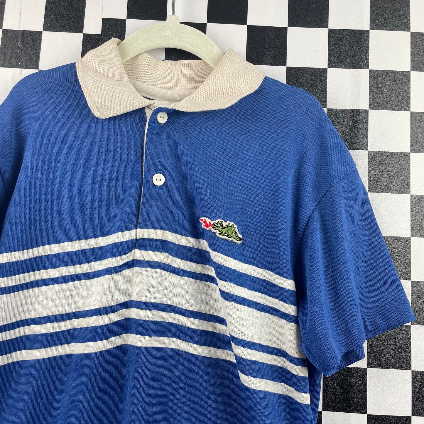 Vintage Striped Dragon Collared Shirt (Youth Large)